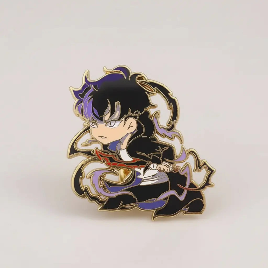 SOLO LEVELING Enamel Pin – Sung Jin-Woo Design