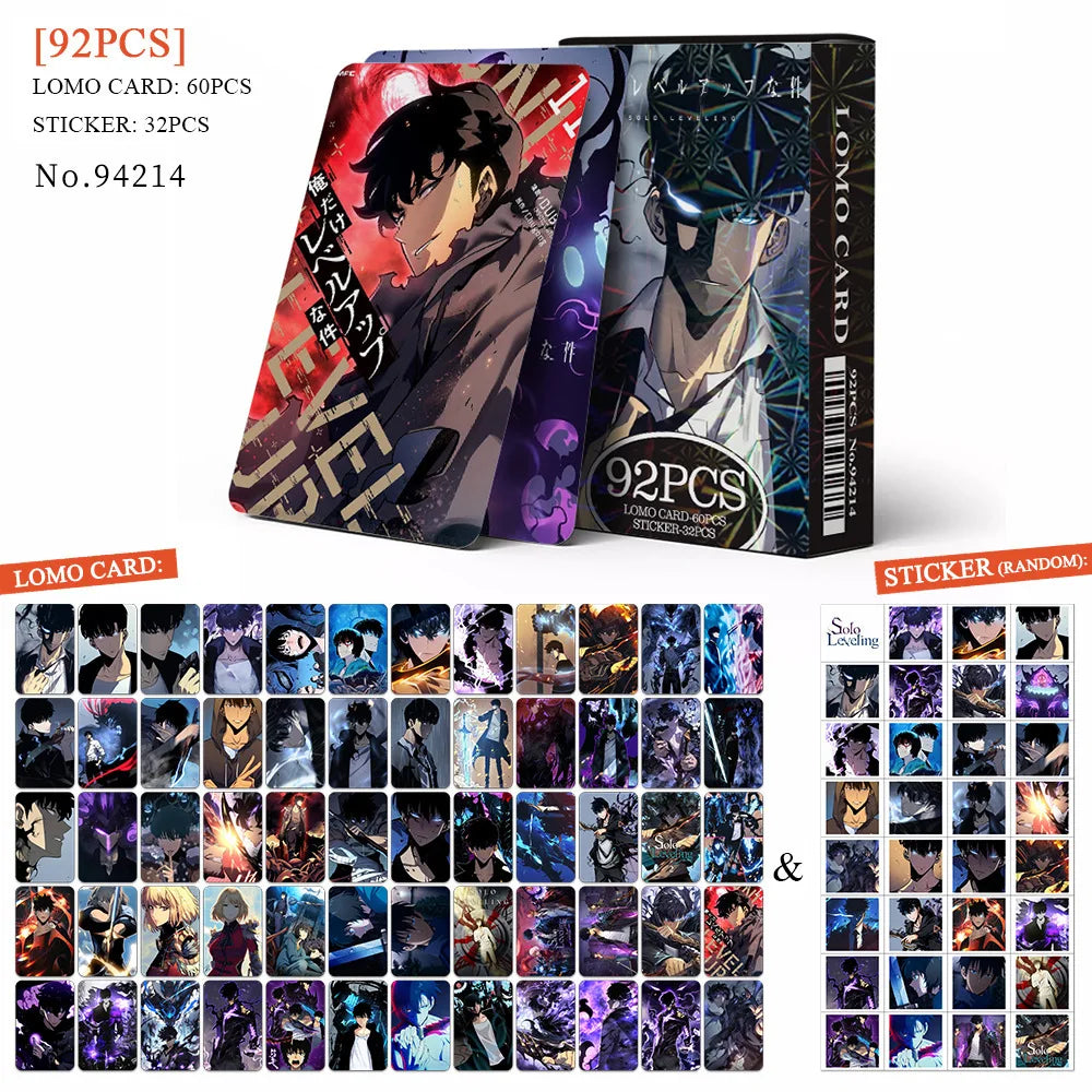 SOLO LEVELING LOMO Cards – 92-Piece Anime Collector Card Set