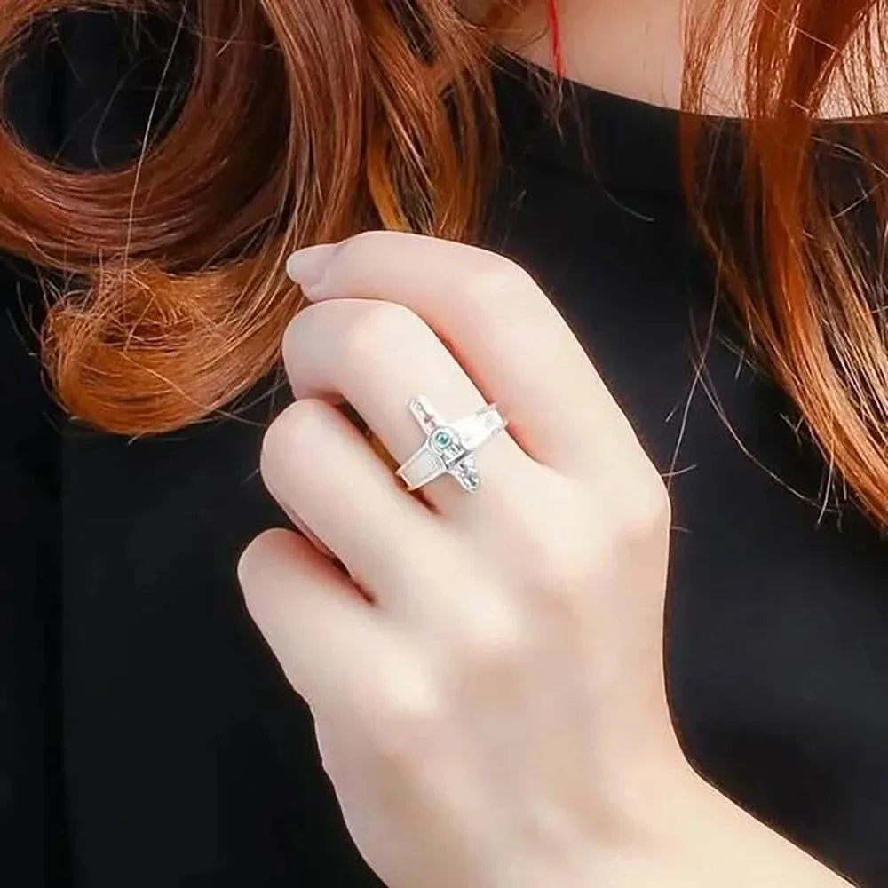 [SWORD ART ONLINE] Asuna & Kirito Rings – Retro Cross Design