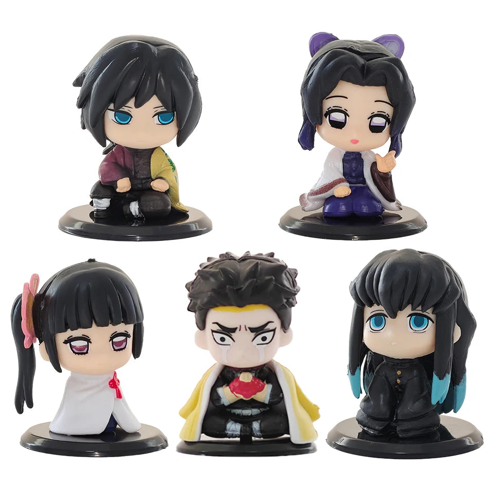 DEMON SLAYER Tanjiro & Friends Q Version Doll Set – Premium Edition