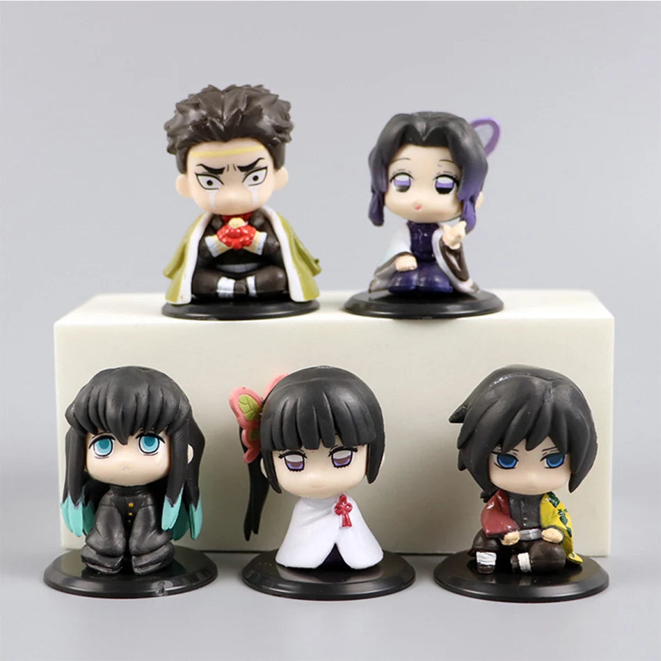 DEMON SLAYER Tanjiro & Friends Q Version Doll Set – Premium Edition
