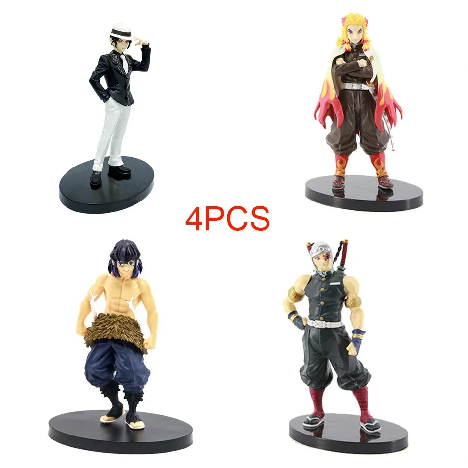 DEMON SLAYER Kamado Tanjirou & Nezuko 4PCS PVC Figures – Collector's Set