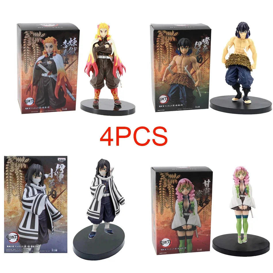 DEMON SLAYER Kamado Tanjirou & Nezuko 4PCS PVC Figures – Collector's Set
