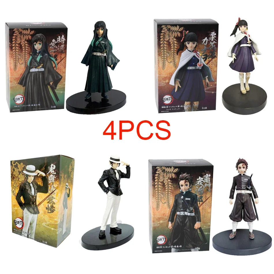 DEMON SLAYER Kamado Tanjirou & Nezuko 4PCS PVC Figures – Collector's Set