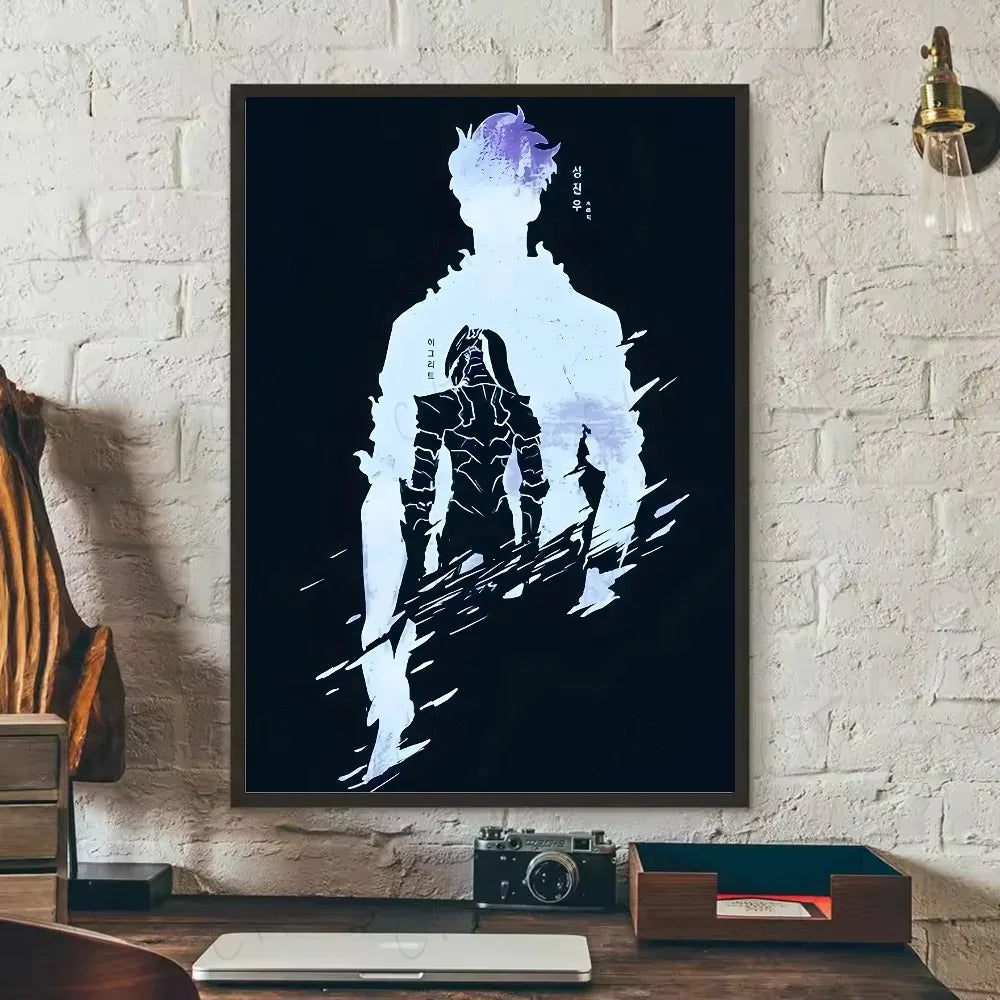 SOLO LEVELING Frameless Canvas Painting – Anime Wall Art Print