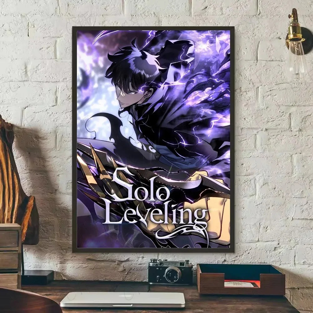 SOLO LEVELING Frameless Canvas Painting – Anime Wall Art Print