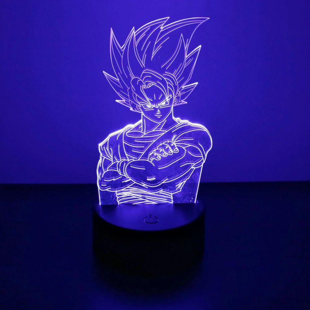 DRAGON BALL Z 3D LED Lamp – Goku, Vegeta & Gohan Super Saiyan Night Light