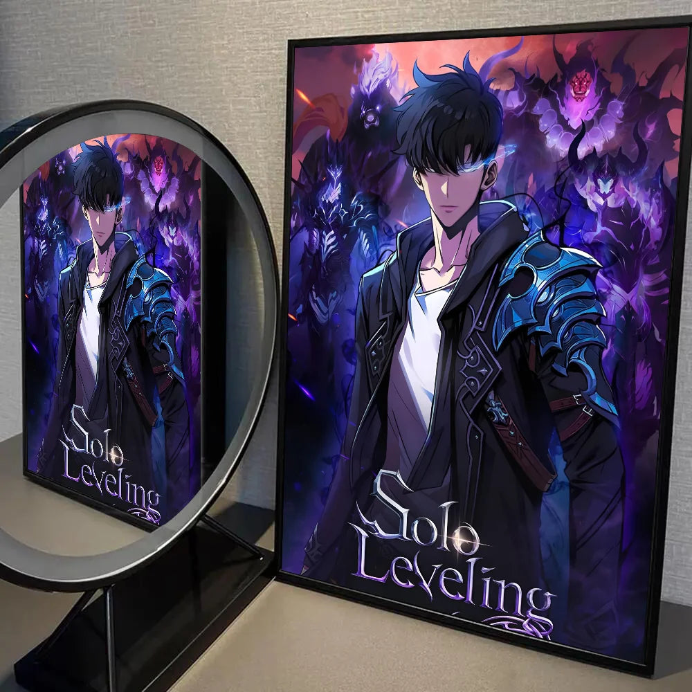 SOLO LEVELING Self-Adhesive Anime Poster – Wall Art for Collectors