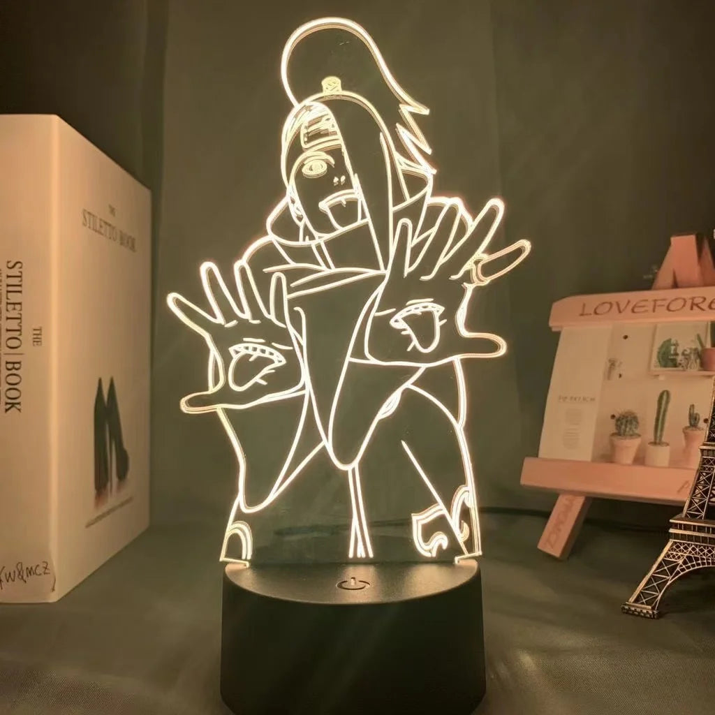 NARUTO Team 7 LED Acrylic Stand – Luminous Night Light Figure Set