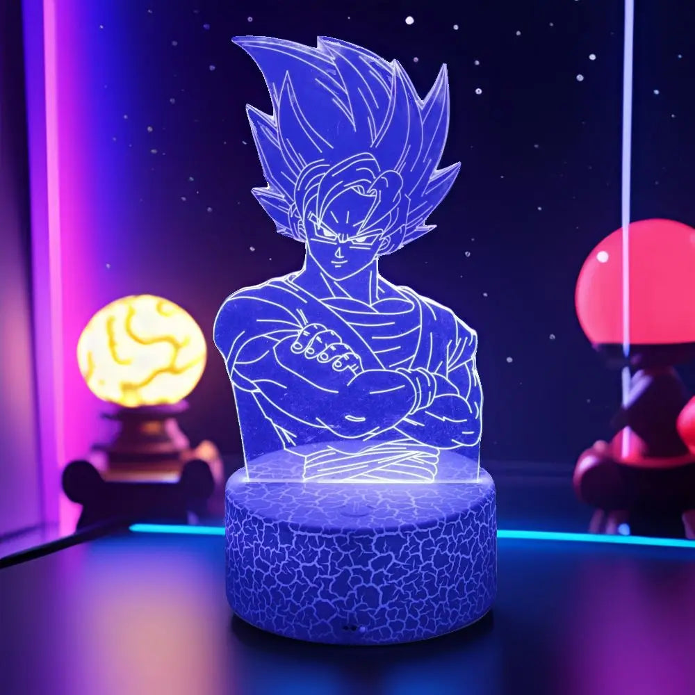 DRAGON BALL Z 3D LED Lamp – Goku, Vegeta & Gohan Super Saiyan Night Light