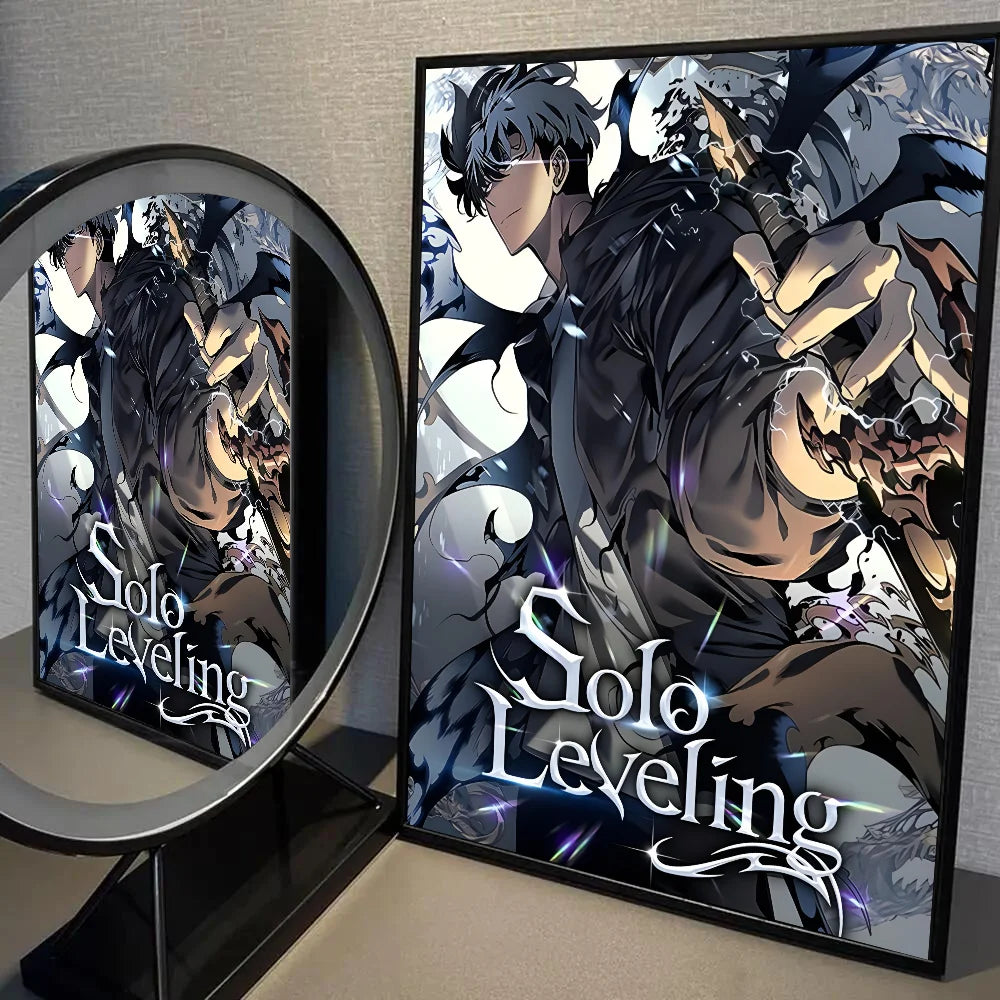SOLO LEVELING Self-Adhesive Anime Poster – Wall Art for Collectors