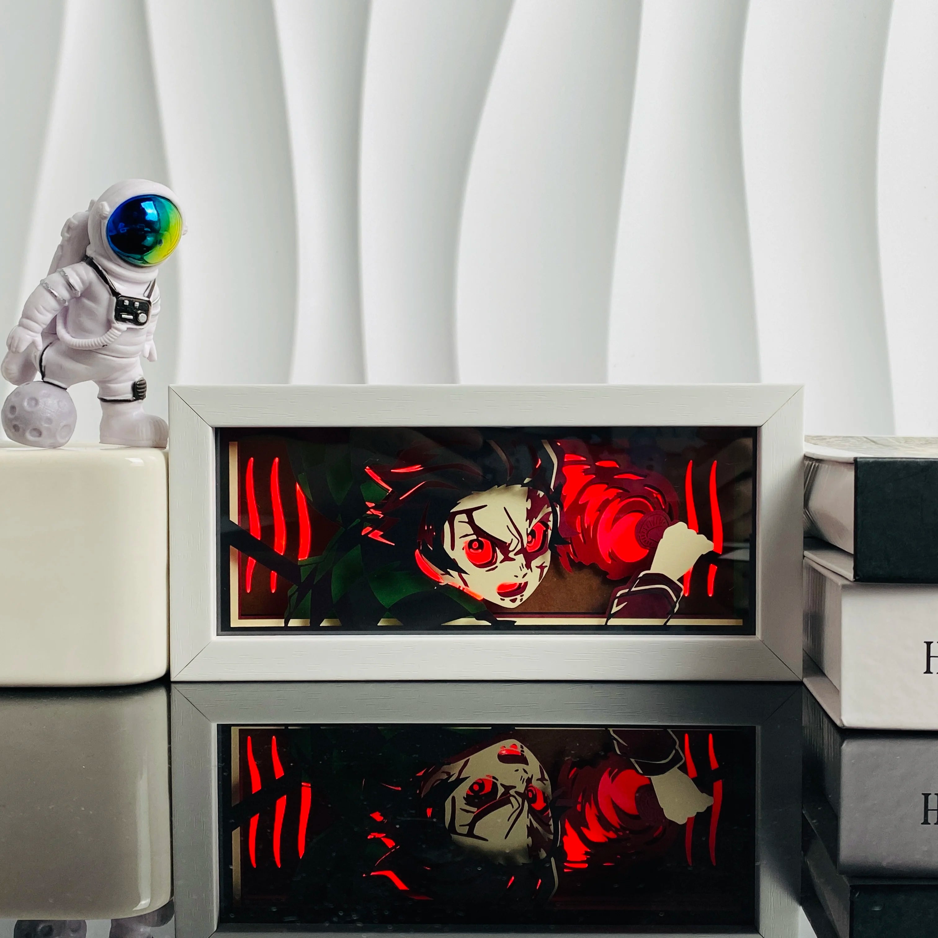 Anime Paper Cut Shadow Light Box – LED Night Lamp for Collectors