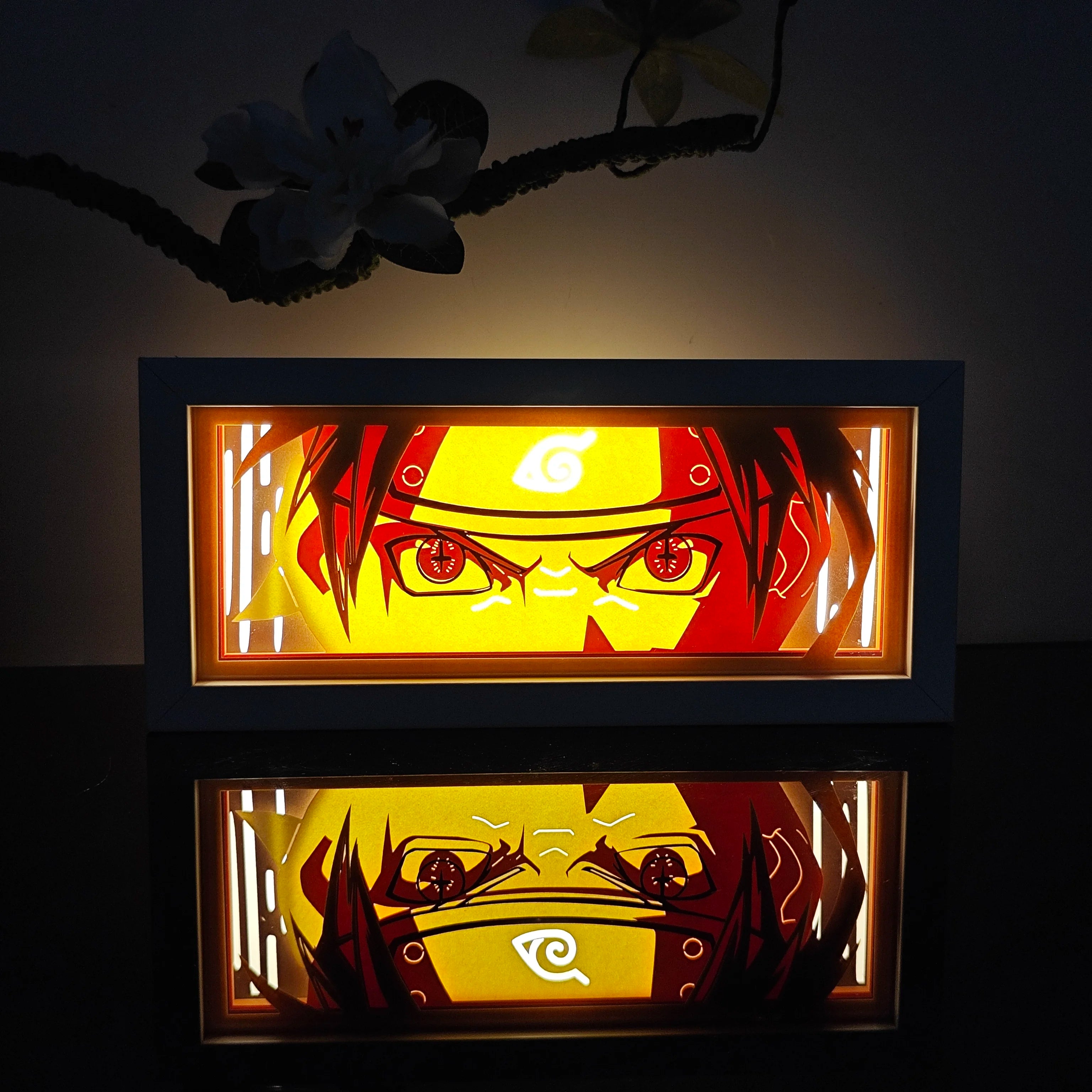 Anime Paper Cut Shadow Light Box – LED Night Lamp for Collectors