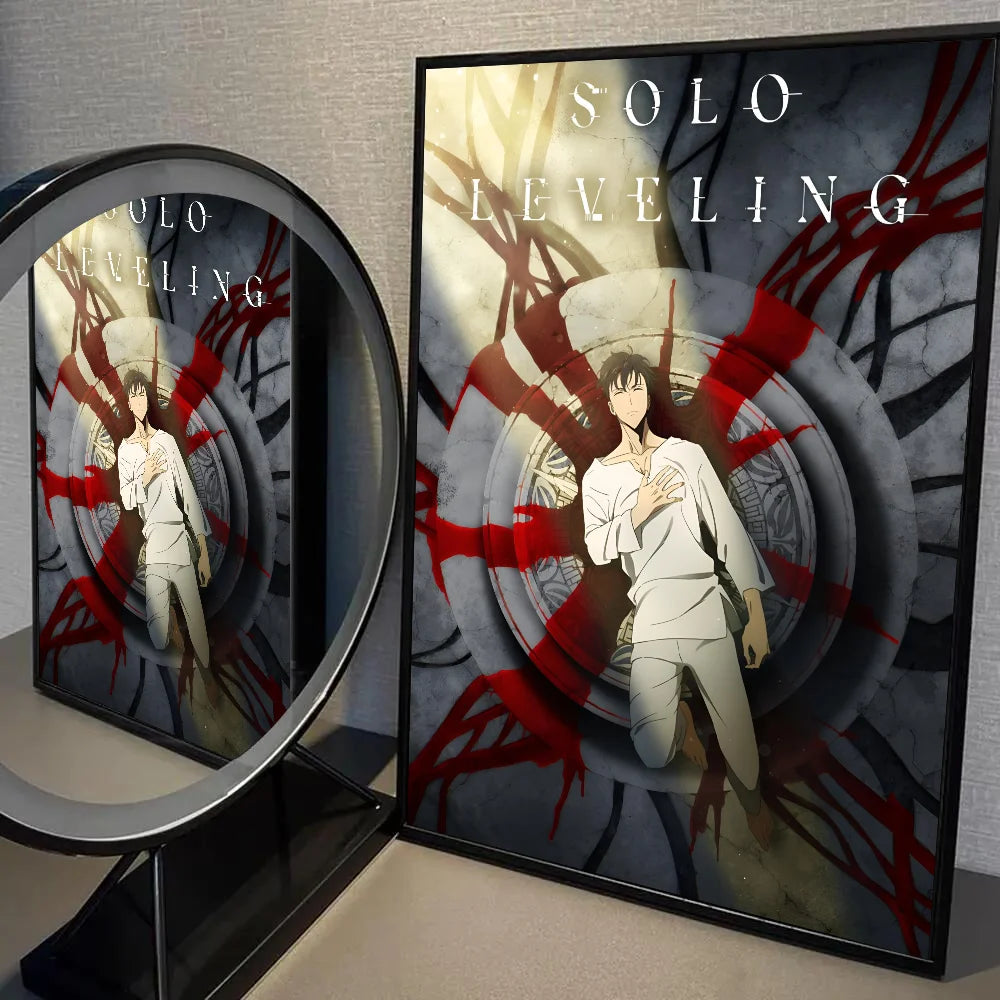 SOLO LEVELING Self-Adhesive Anime Poster – Wall Art for Collectors