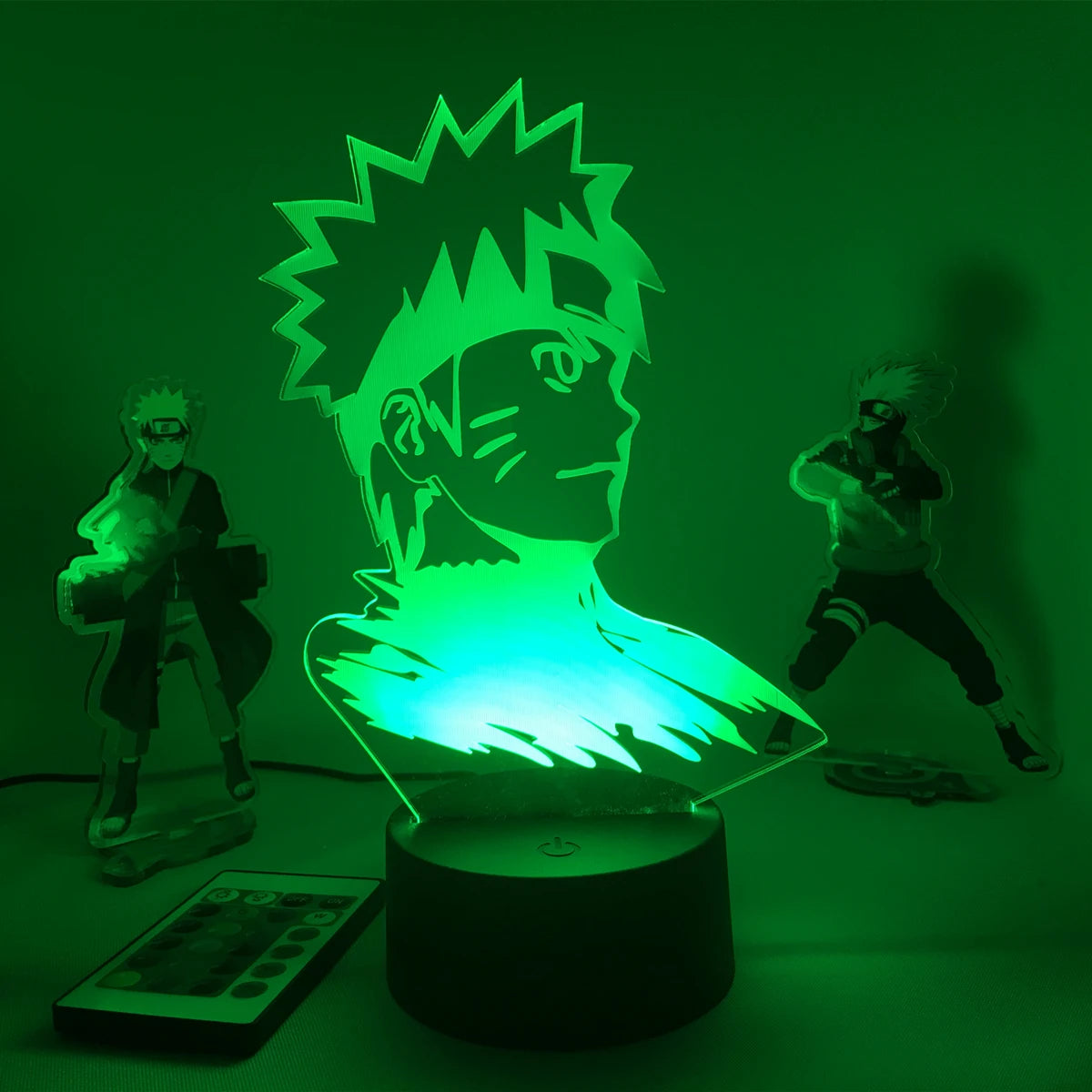 NARUTO Team 7 LED Acrylic Stand – Luminous Night Light Figure Set