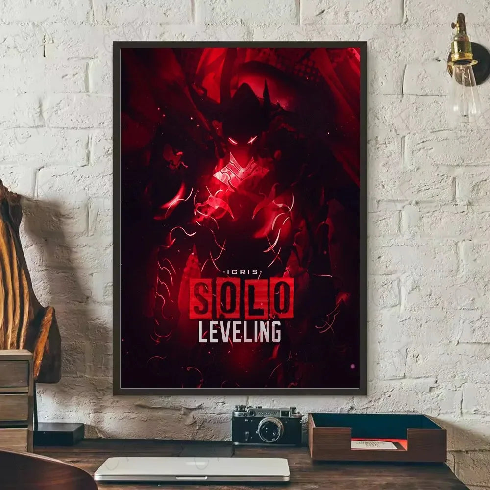 SOLO LEVELING Frameless Canvas Painting – Anime Wall Art Print