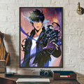 SOLO LEVELING Frameless Canvas Painting – Anime Wall Art Print