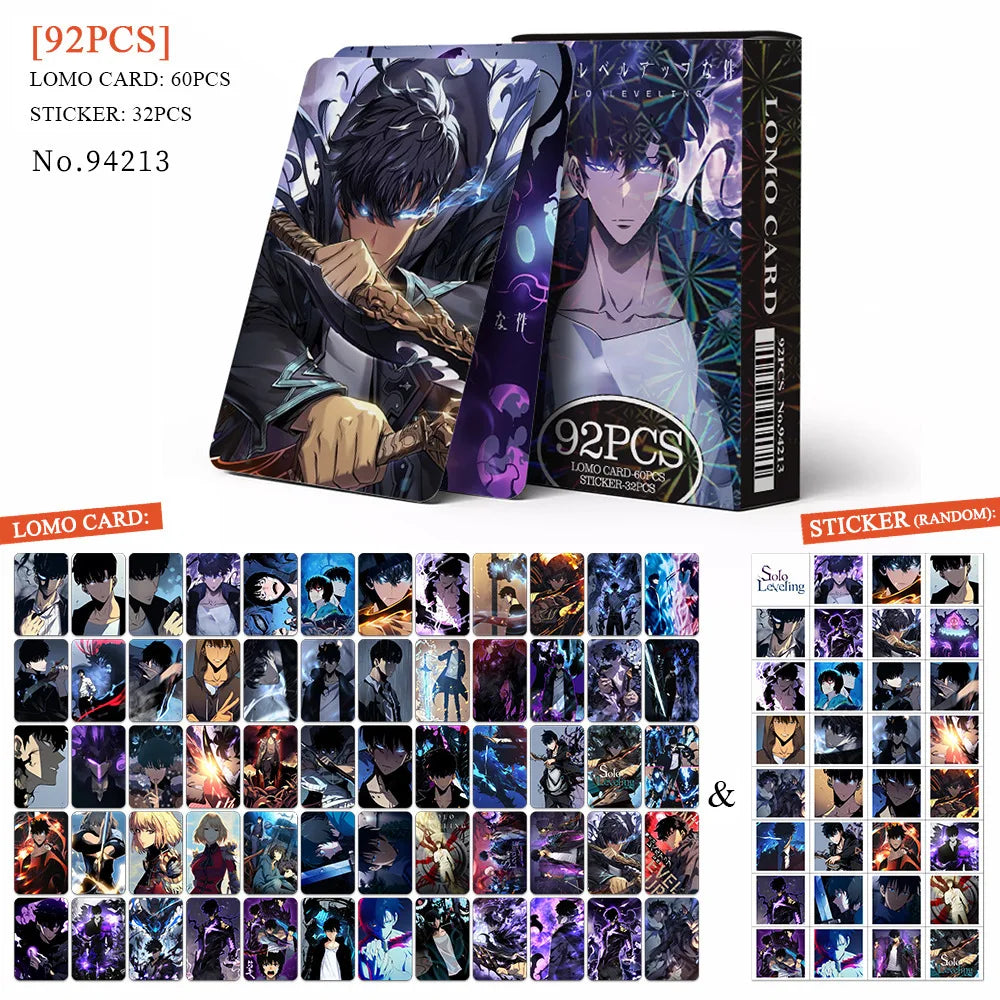 SOLO LEVELING LOMO Cards – 92-Piece Anime Collector Card Set