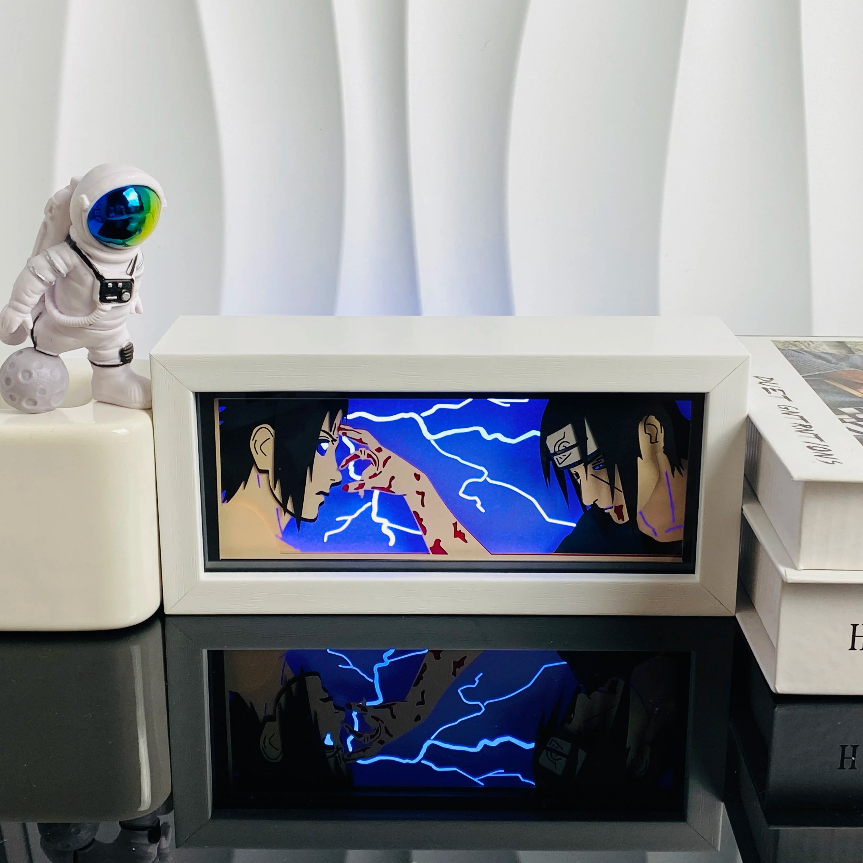 Anime Paper Cut Shadow Light Box – LED Night Lamp for Collectors