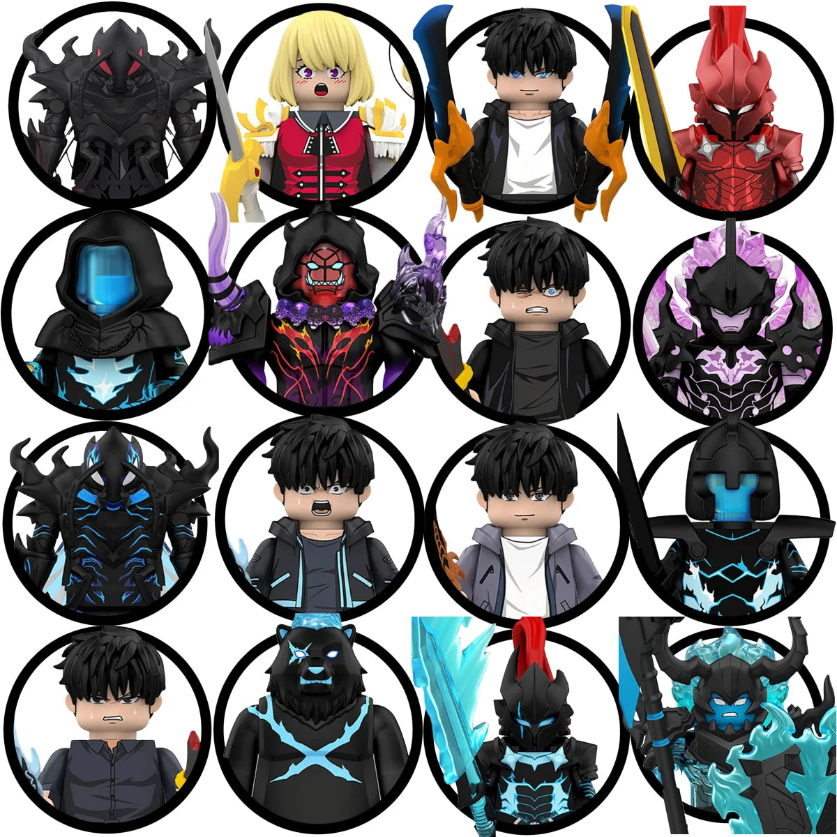 SOLO LEVELING Man's Hunter Level Up Mini Building Blocks – Collector's Set