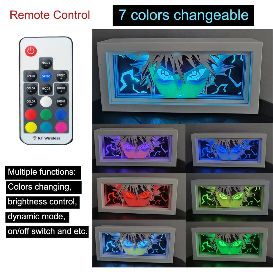 Anime Paper Cut Shadow Light Box – LED Night Lamp for Collectors