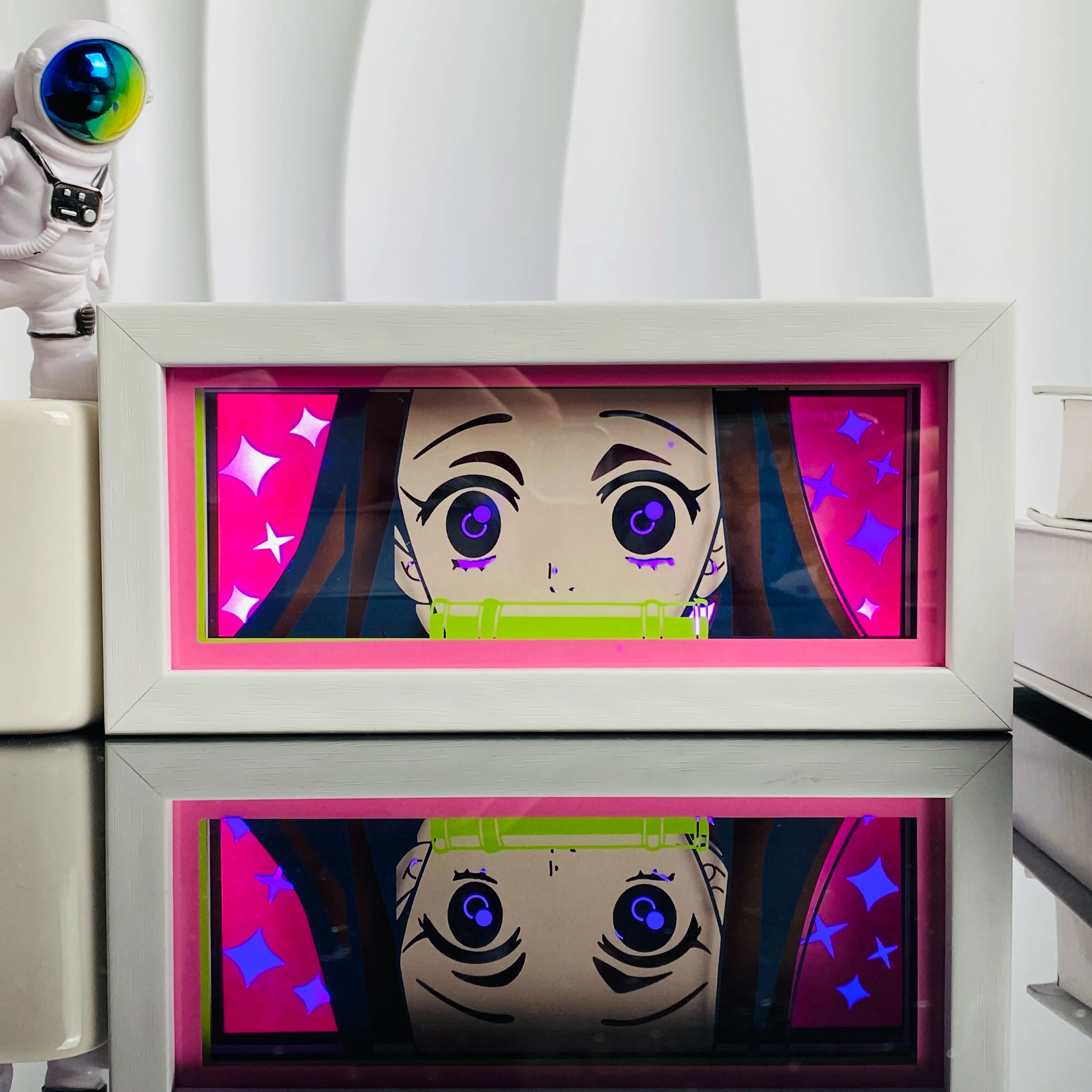 Anime Paper Cut Shadow Light Box – LED Night Lamp for Collectors