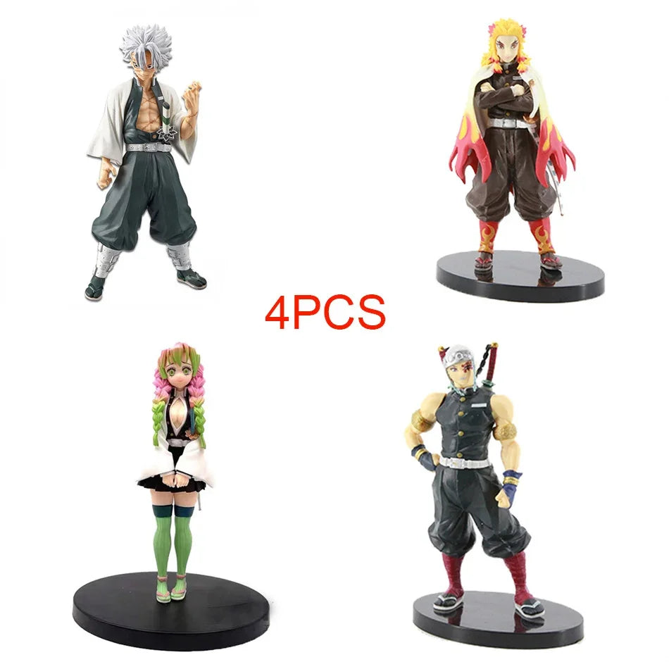 DEMON SLAYER Kamado Tanjirou & Nezuko 4PCS PVC Figures – Collector's Set