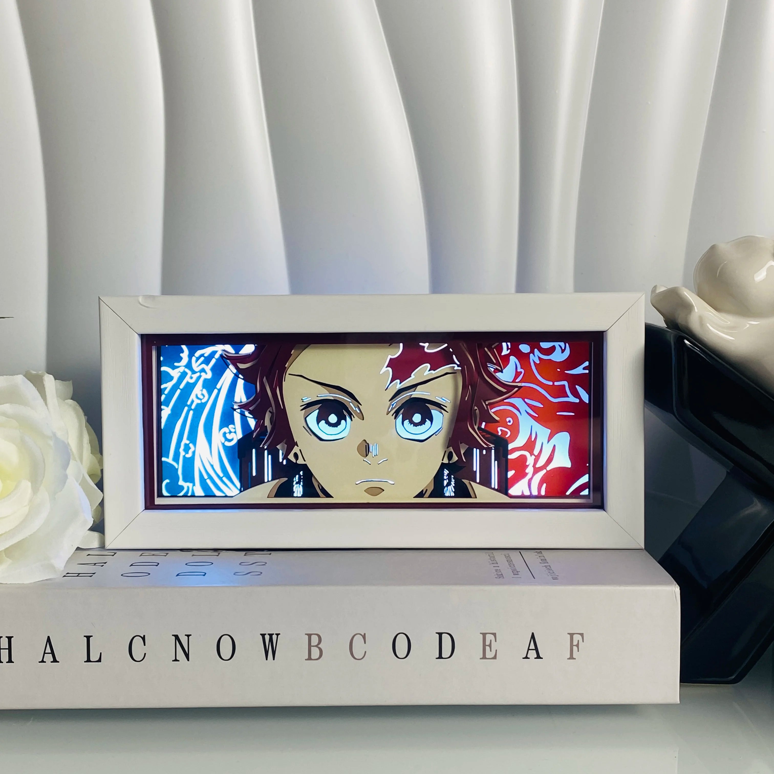 Anime Paper Cut Shadow Light Box – LED Night Lamp for Collectors