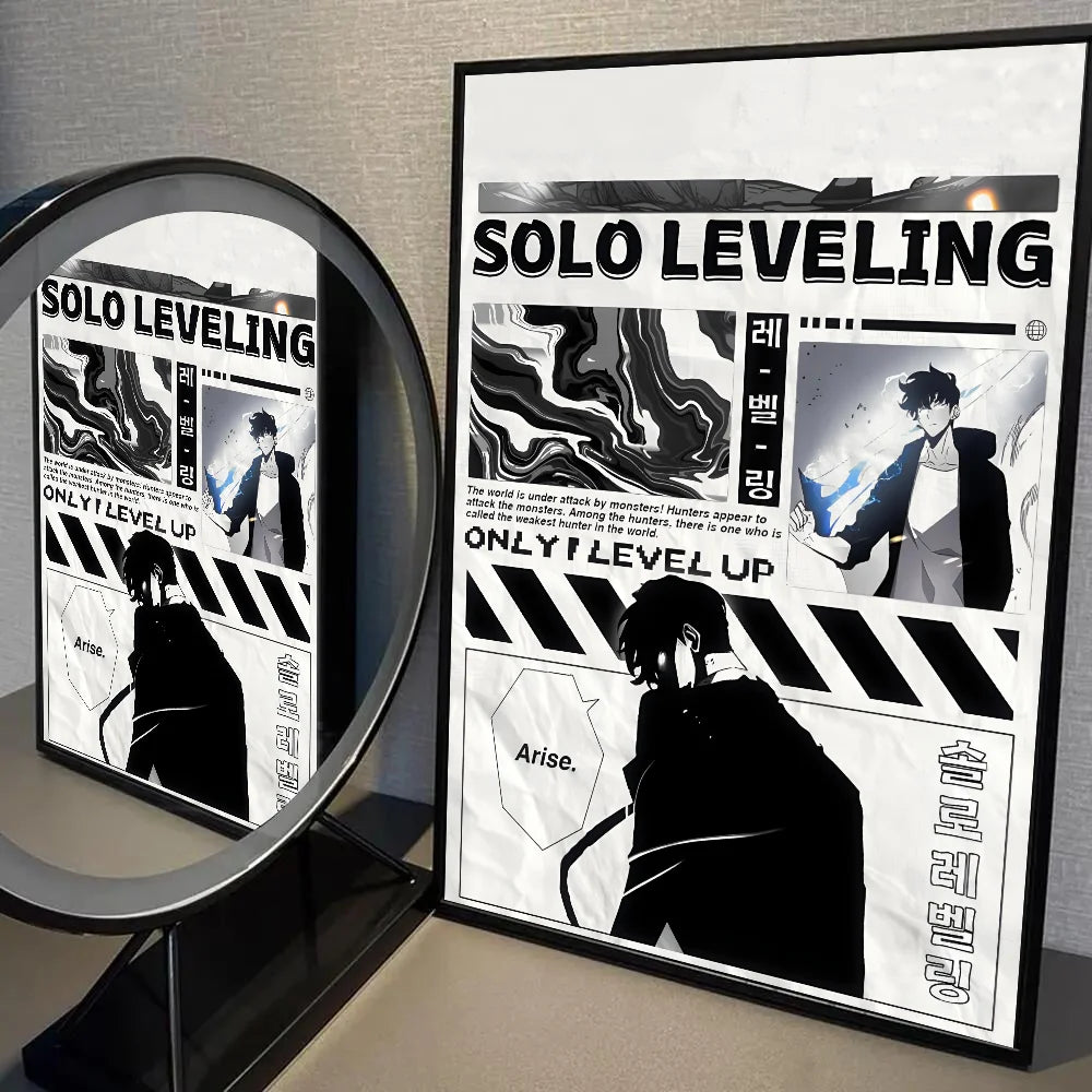 SOLO LEVELING Self-Adhesive Anime Poster – Wall Art for Collectors