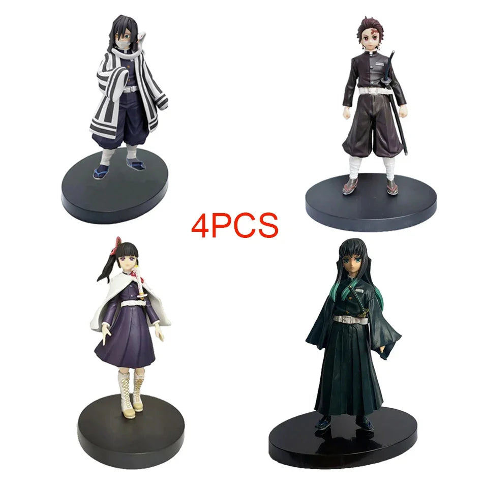 DEMON SLAYER Kamado Tanjirou & Nezuko 4PCS PVC Figures – Collector's Set