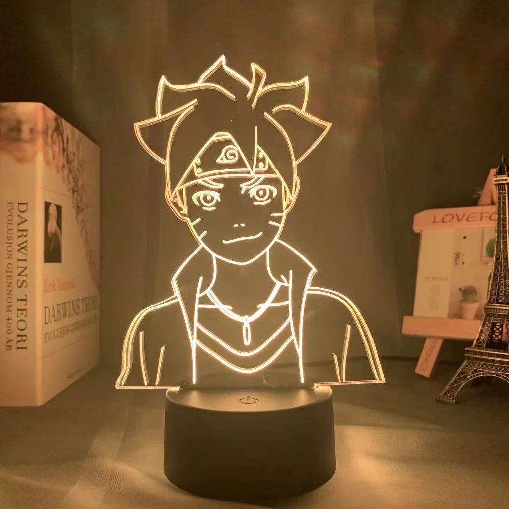 NARUTO Team 7 LED Acrylic Stand – Luminous Night Light Figure Set