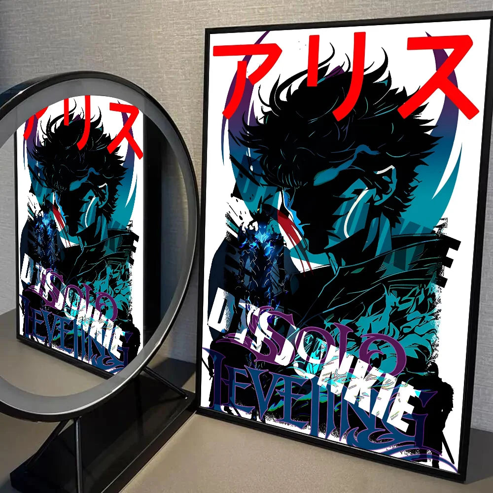 SOLO LEVELING Self-Adhesive Anime Poster – Wall Art for Collectors