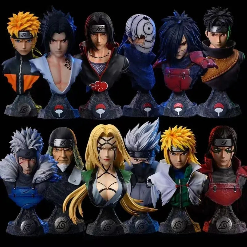 NARUTO Hand-Held Bust Figure – Naruto & Sasuke Collector Piece