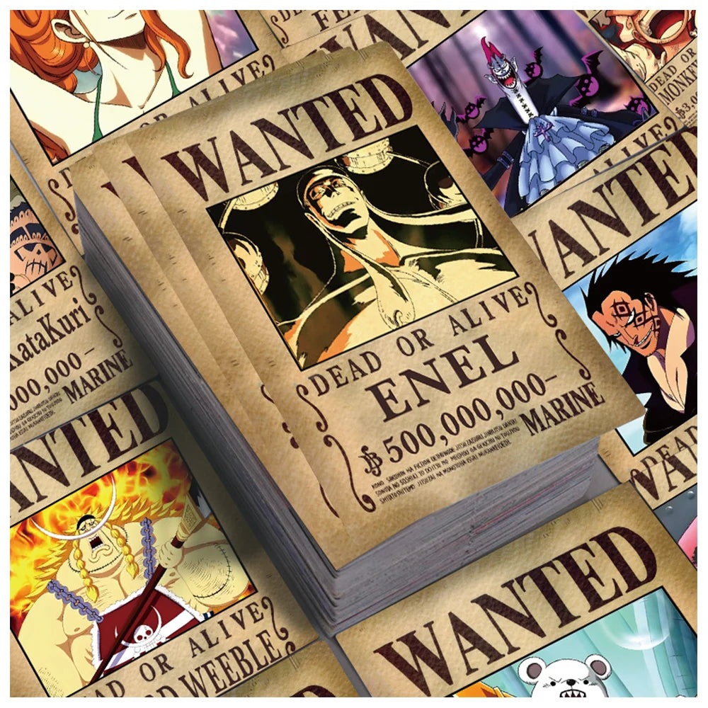 ONE PIECE Wanted Posters Stickers – 10/30/56 Pack Options
