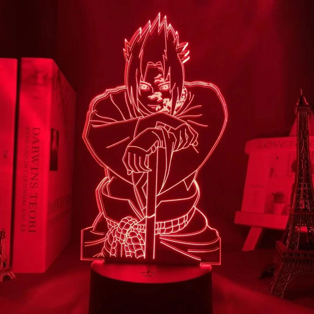 NARUTO Team 7 LED Acrylic Stand – Luminous Night Light Figure Set