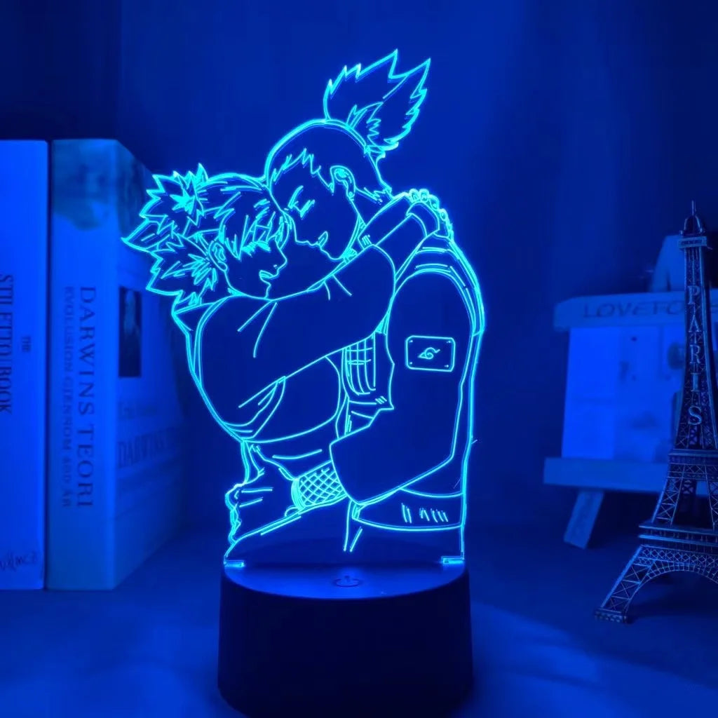 NARUTO Team 7 LED Acrylic Stand – Luminous Night Light Figure Set