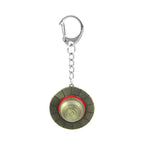 ONE PIECE Straw Hat Keychain – Metal Pendant for Collectors