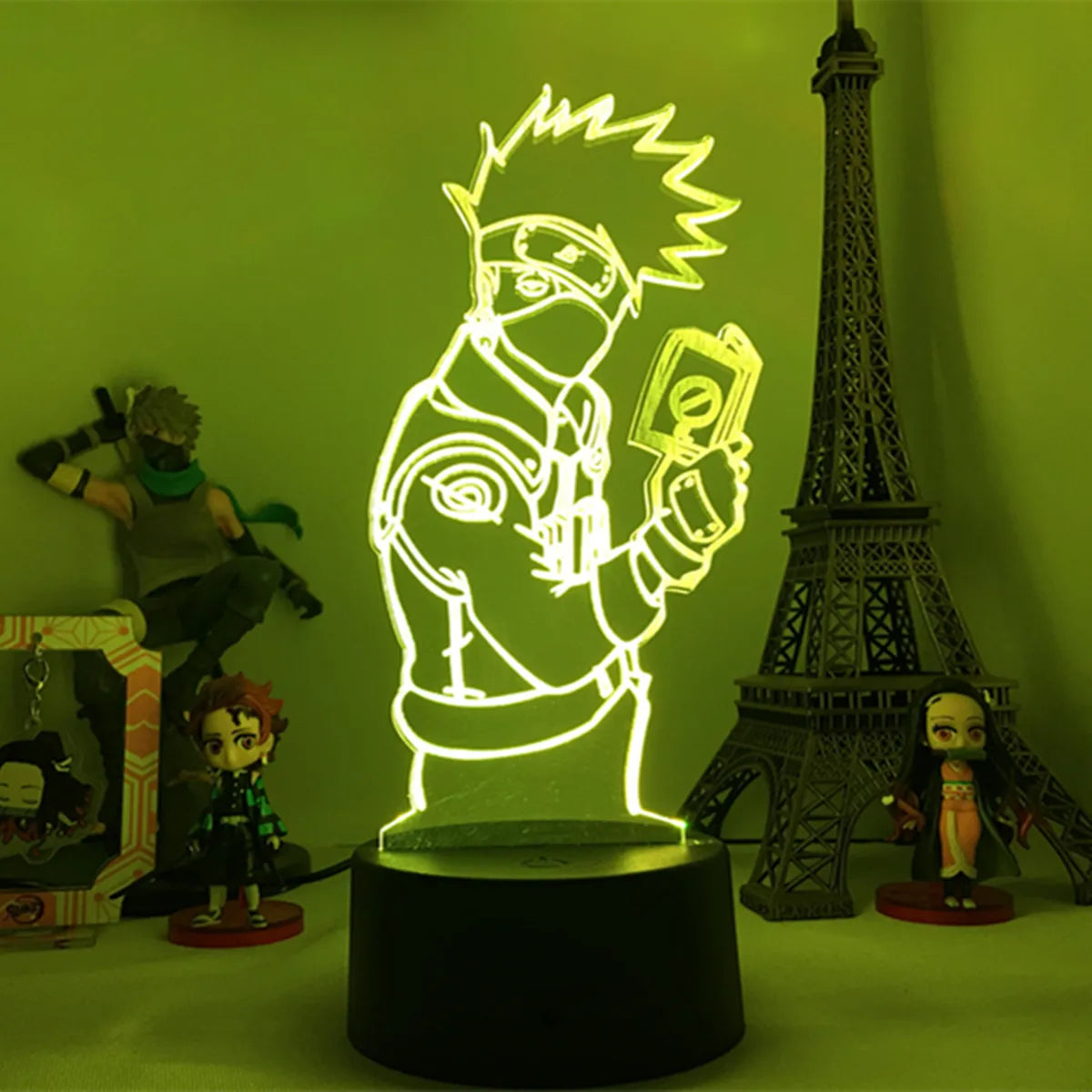 NARUTO Team 7 LED Acrylic Stand – Luminous Night Light Figure Set