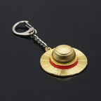 ONE PIECE Straw Hat Keychain – Metal Pendant for Collectors