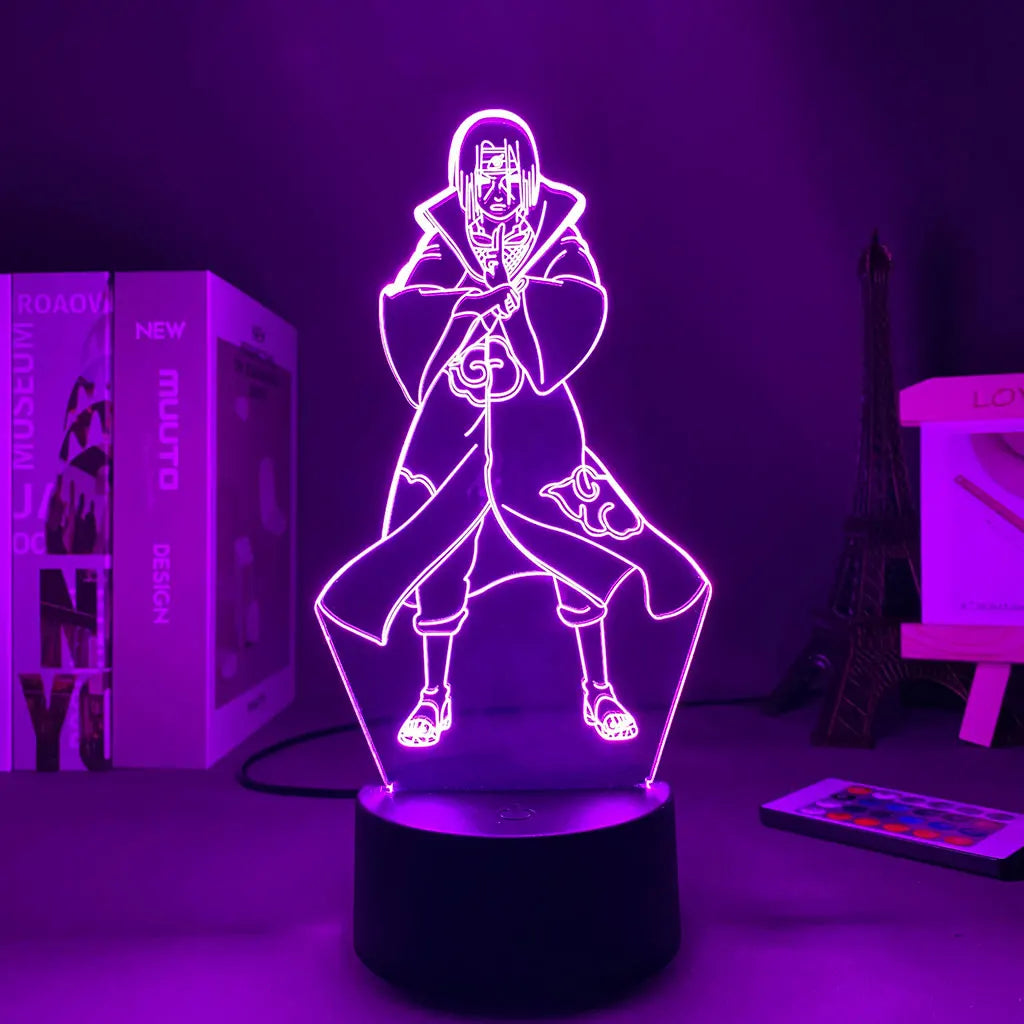 NARUTO Team 7 LED Acrylic Stand – Luminous Night Light Figure Set