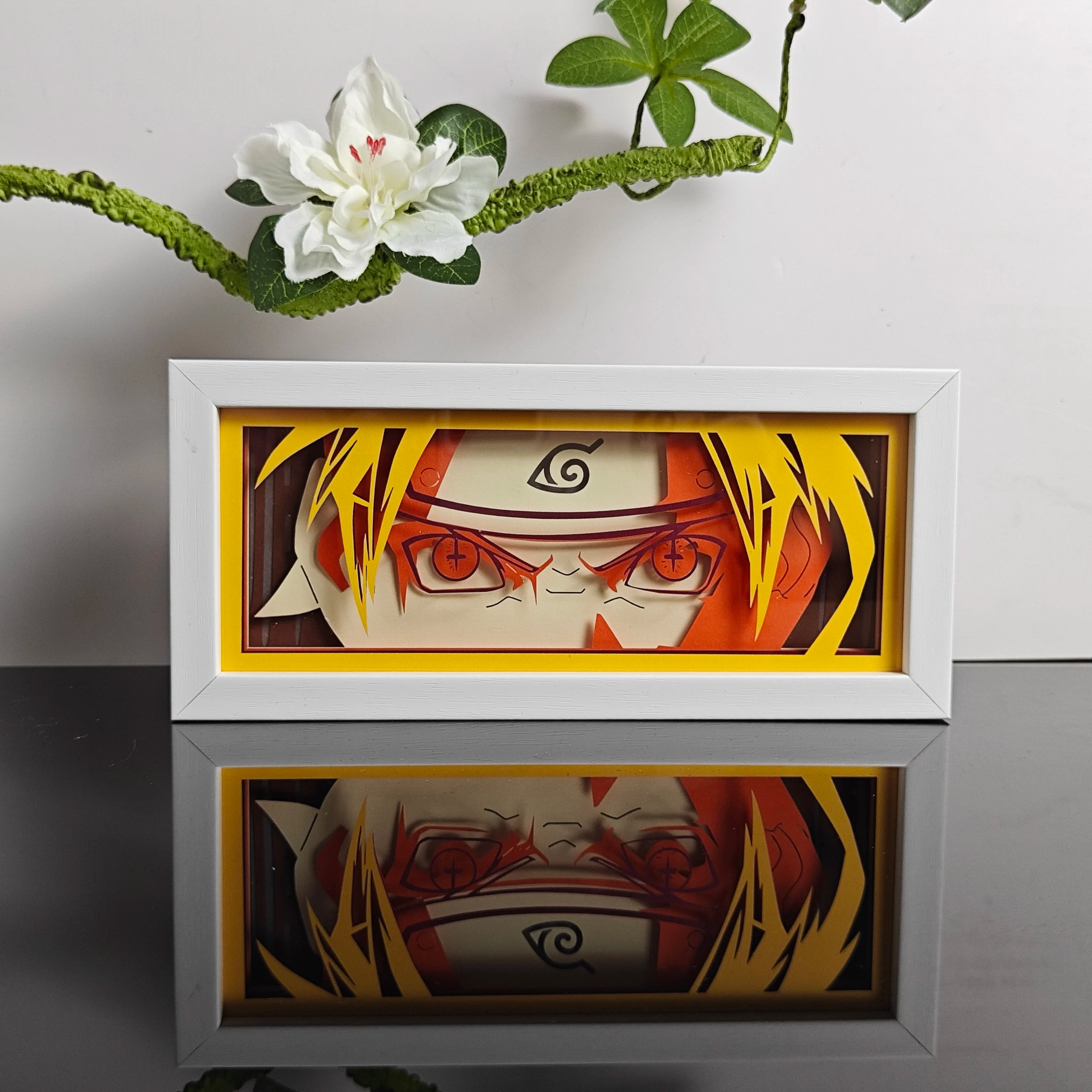 Anime Paper Cut Shadow Light Box – LED Night Lamp for Collectors